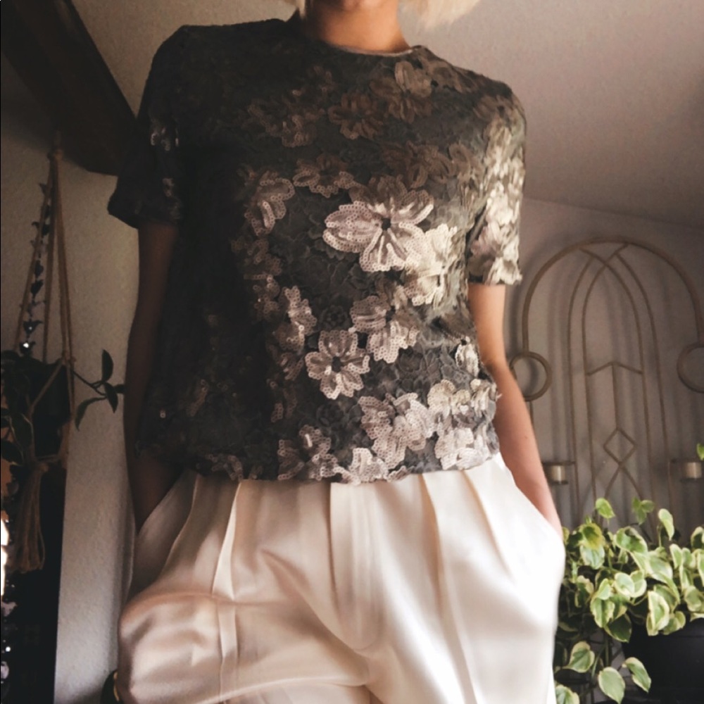 Sequin Lace Top